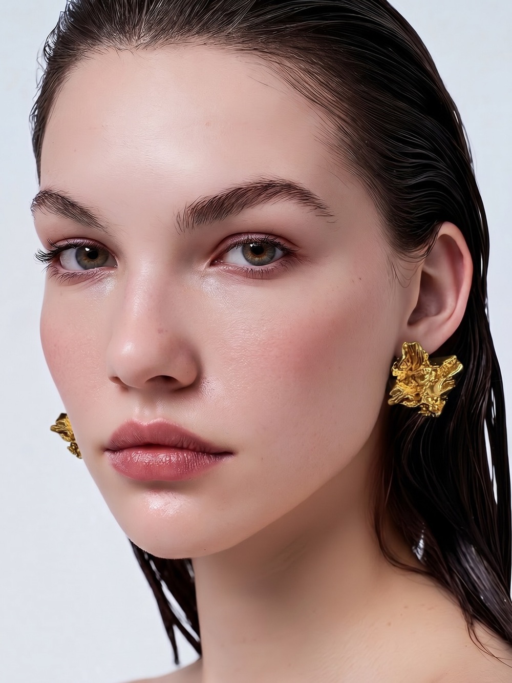 Amber Scats 24k gold Crushed Metallic Drop Earrings - Women's Jewelry